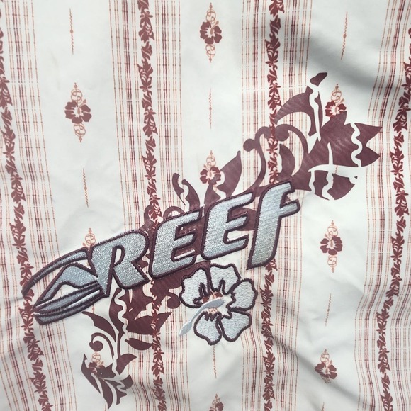 Reef Board Shorts‎ Mens Large Blue Brown Floral Hawaiian Swim Trunks Surf Beach - Picture 4 of 8